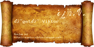 Égető Viktor névjegykártya
